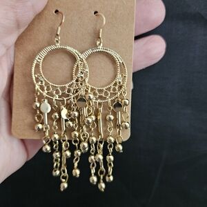Elegant Gold Dangle Earrings